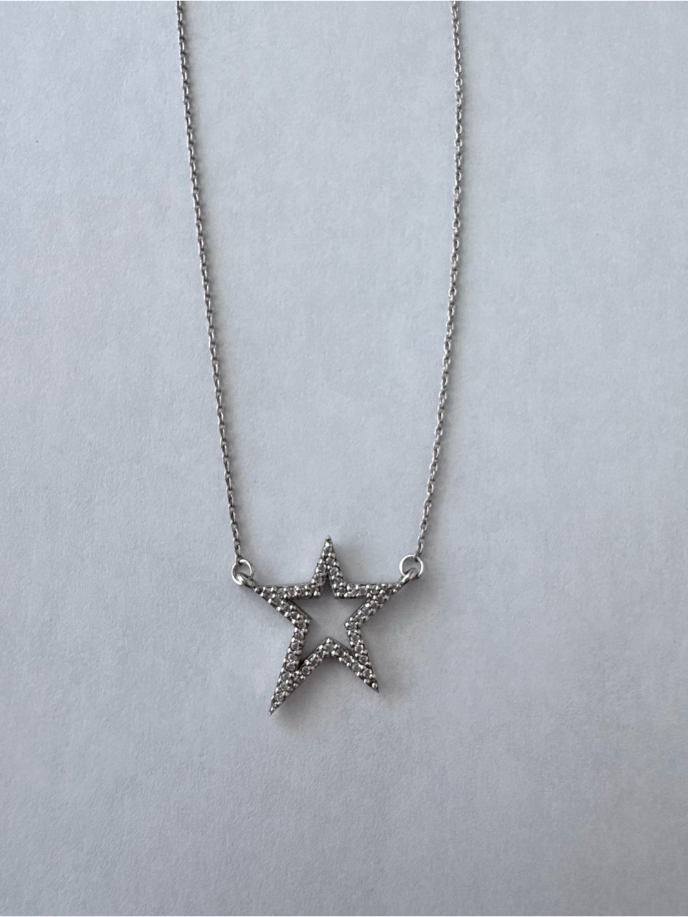 Sterling Forever 925 Sterling Silver Star Sparkling Pendant Necklace